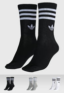 KIT 3 pares de meias - Adidas Crew 3 Stripes