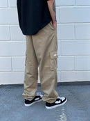 Calça cargo 2.0 bege (sarja premium)