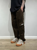 Calça cargo marrom (sarja premium)